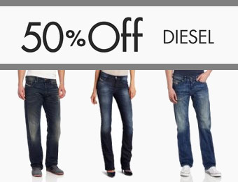 50% off Diesel Jeans, Shoes, and Clothing for Men & Women
