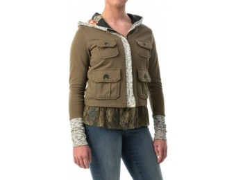 77% off Scrapbook Knit Hoodie - Lace Trim (For Women)