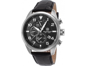 87% off Ben & Sons Martin Multi-Function Leather SS Watch