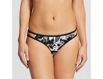 50% off Women's Bikini Bottom - Black Tropical Print