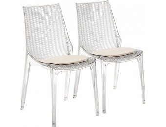 $346 off Messina Clear Indoor-Outdoor Side Chair Set of 2