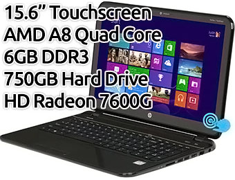 50% off HP TouchSmart 15-b153nr 15.6" Laptop, code: HPNIRS15