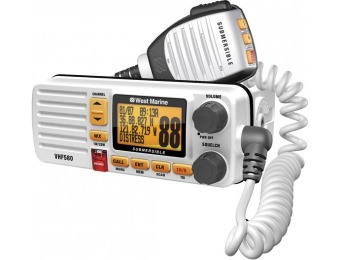 60% off West Marine VHF580 Fixed-Mount VHF Radio, White