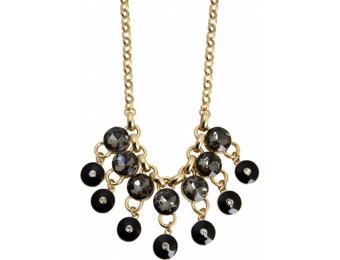 94% off Black And Gold Cz Accent Statement Necklace