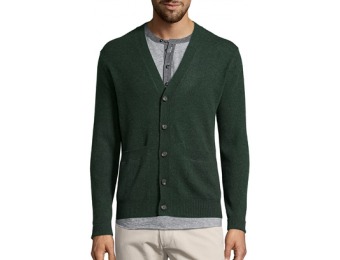 91% off Dark Green Cashmere V-neck Button Front Cardigan