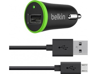 80% off Belkin Car Charger with 4-foot ChargeSync Micro USB Cable