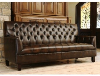 75% off Abbyson Living Revello Hand Rubbed Leather Sofa