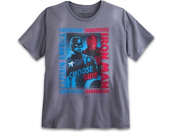 74% off Captain America and Iron Man Tee for Adults - Plus Size