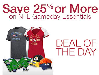 25% or More Off NFL Gameday Essentials (t-shirts, caps & more)