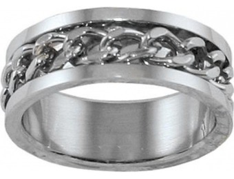 90% off Men's Stainless Steel Rope Detail Ring
