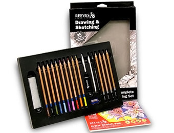 74% off Reeves Drawing & Sketching Set (21 Pieces)