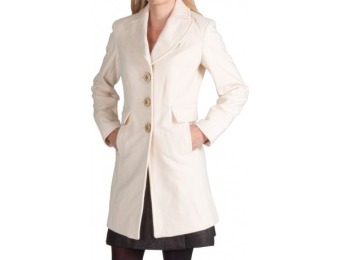 83% off Wool Blend Fitted Walker Coat (For Women)