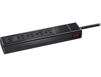 22% off Dynex 4-Outlet, 2-USB-Port Surge Protector