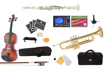 70% off Band Instrument Bundles from Mendini and Cecilio