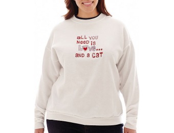 89% off All You Need Is A Cat Long-Sleeve Mockneck Sweatshirt