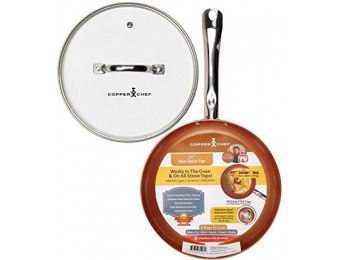 33% off Tristar Products Round Chef Pan with Glass Lid, 10", Copper