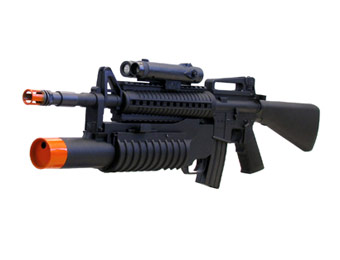 70% off Airsoft Mini M16 Rifle w/ M203 Grenade Launcher & Light