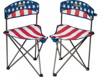75% off Cabela's American Flag Padded Tripod Chairs Two-Pack
