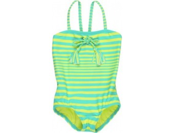 85% off Roxy Girl All Aboard Striped One-Piece Swimsuit - Toddler Girls'