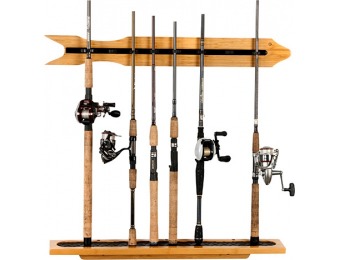 76% off Organized Fishing Modular Bamboo Wall-Mounted Rod Rack