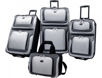 74% off US Traveler New Yorker 4 Pc Expandable Luggage Set Silver