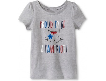 70% off Toddler Girls' 4th of July Patriot Graphic Tee