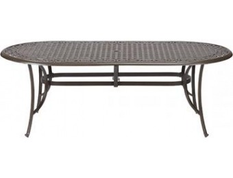 50% off Scroll All-Weather Outdoor Patio Dining Table 44.5"Hx42"Oval