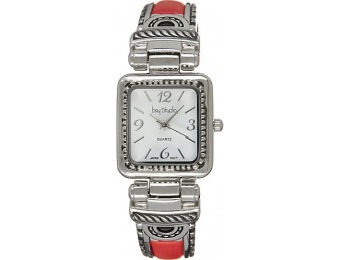 67% off Bay Studio Womens Square Dial Red Cuff Watch