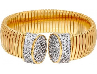 75% off Bronze Pave' Crystal Tubogas Cuff Bracelet
