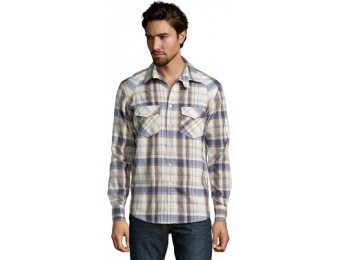 88% off Natural Plaid Cotton 'graham' Flannel Shirt
