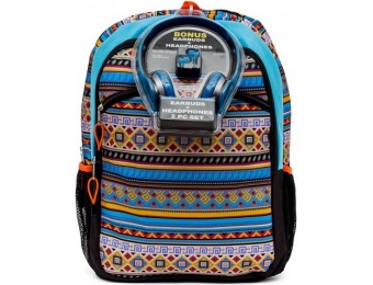 70% off Fab 17" Starpoint Tribal Backpack with Headphones