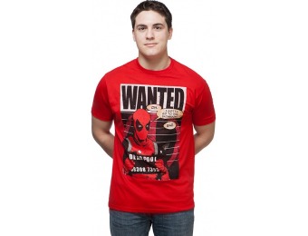 60% off Deadpool Wanted Tee - Red