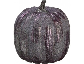 85% off 6" Purple Glittered Pumpkin