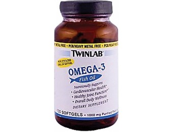 50% off Twinlab Omega3 Fish Oil Softgels