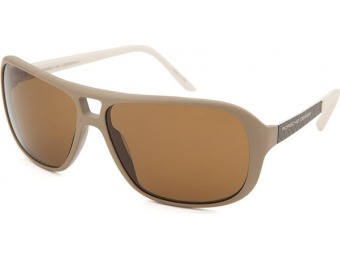 81% off Porsche Design Women's Rectangle Taupe Grey Sunglasses