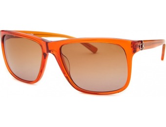 86% off Calvin Klein Rectangle Translucent Orange Sunglasses