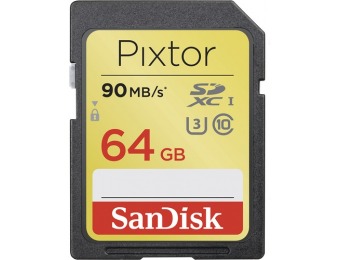 67% off SanDisk Pixtor Advanced 64GB SDXC Class 10 Memory Card