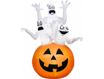 49% off Gemmy Airblown Inflatable 6' X 4' Ghost Trio Decoration