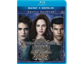 50% off The Twilight Saga: Twilight/New Moon/Eclipse (Blu-ray)