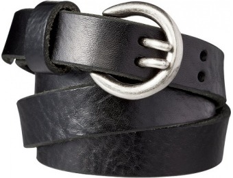 70% off Women's Double Prong Leather Jean Belt - Large