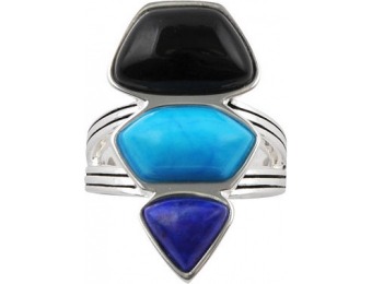 78% off Art Smith Blue Howlite Silver Over Brass Ring