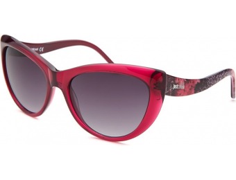 80% off Just Cavalli Women's Cat Eye Translucent Magenta Sunglasses