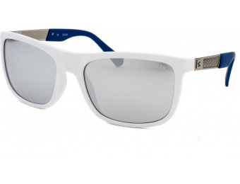74% off Guess Gu6843-21C-57 Rectangle White Sunglasses