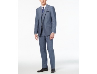 78% off Tallia Men's Slim-Fit Light Blue Pinstripe Vested Suit