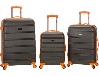74% off Rockland F160 Melbourne 3 pc ABS Luggage Set