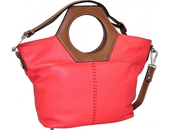 81% off Nino Bossi Cut it Out Satchel, Coral