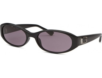74% off Guess Women's Oval Black Sunglasses Purple Lenses