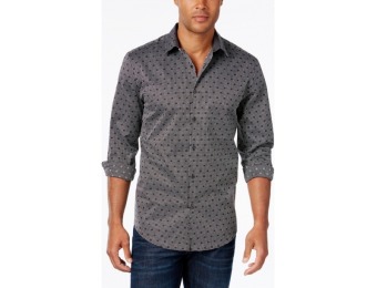 74% off Alfani Men's Dot-Print Long-Sleeve Shirt
