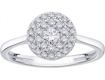 85% off 10K White Gold 1/2 Cttw Certified Diamond Ring