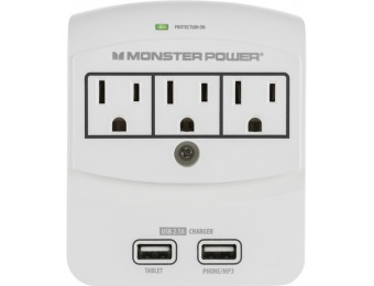 50% off Monster Core Power 350 Surge Protector + USB Charger